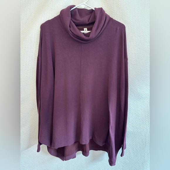 Athleta Sweaters - Athleta Ethereal Brushed Funnel Neck Sweater in Spiced Cabernet Size: Medium